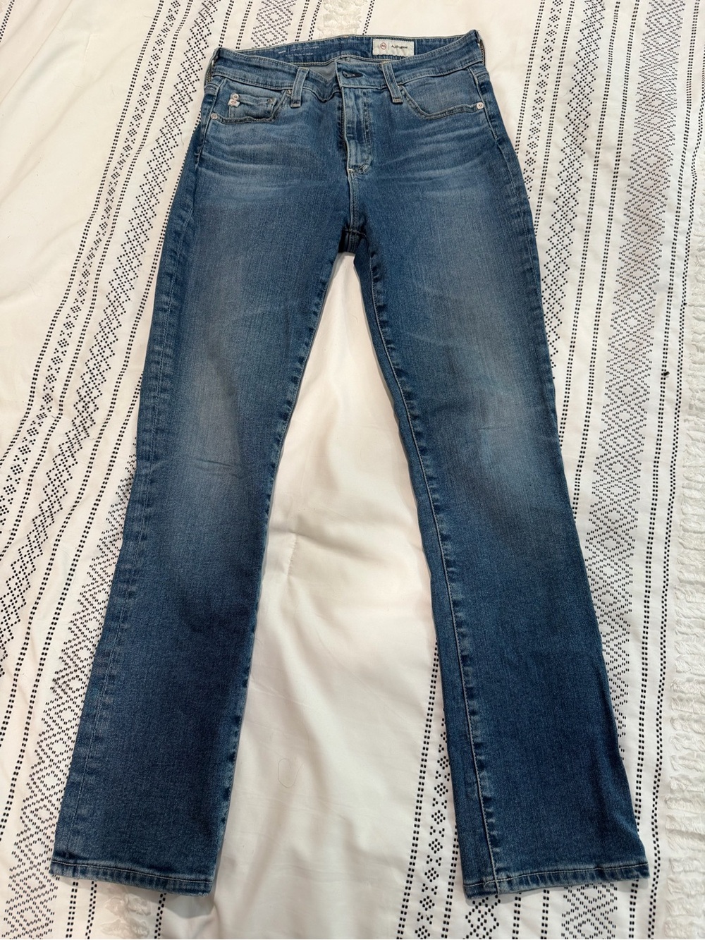 Ag Adriano Goldschmied Blue Straight-Leg Women's Jeans
